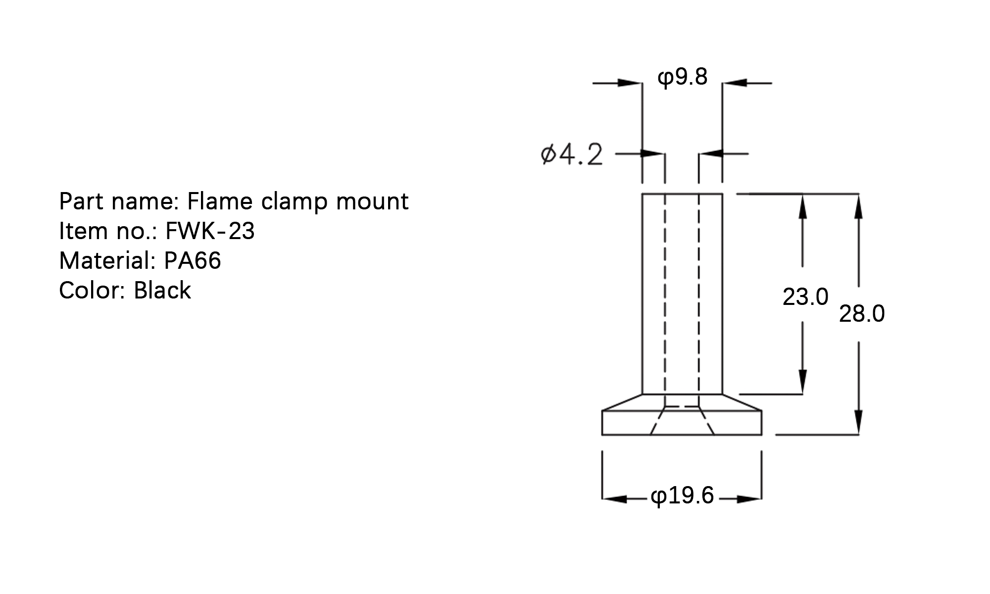 Flat Cable Clamp FWK-23