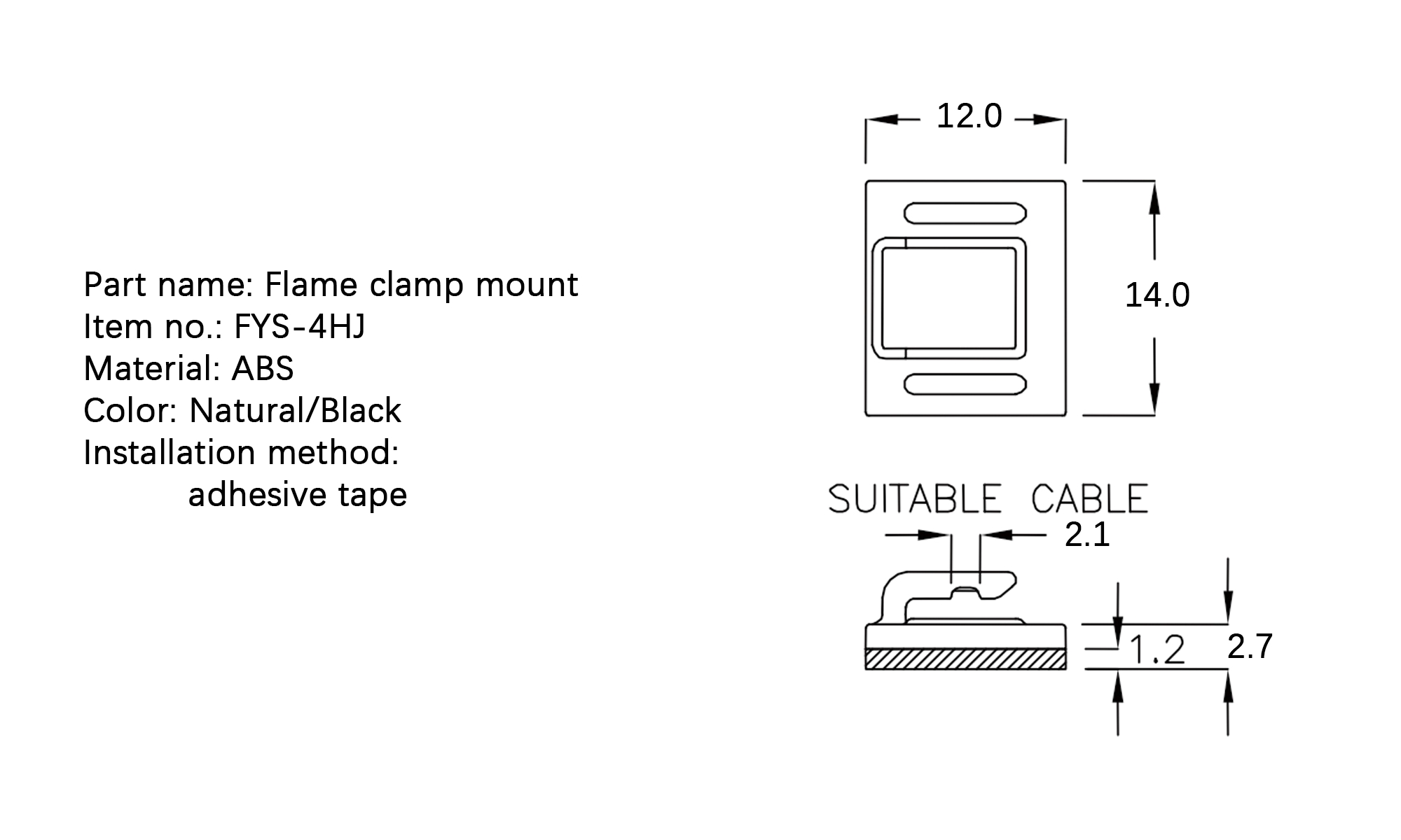 Flat Cable Clamp FYS-4HJ