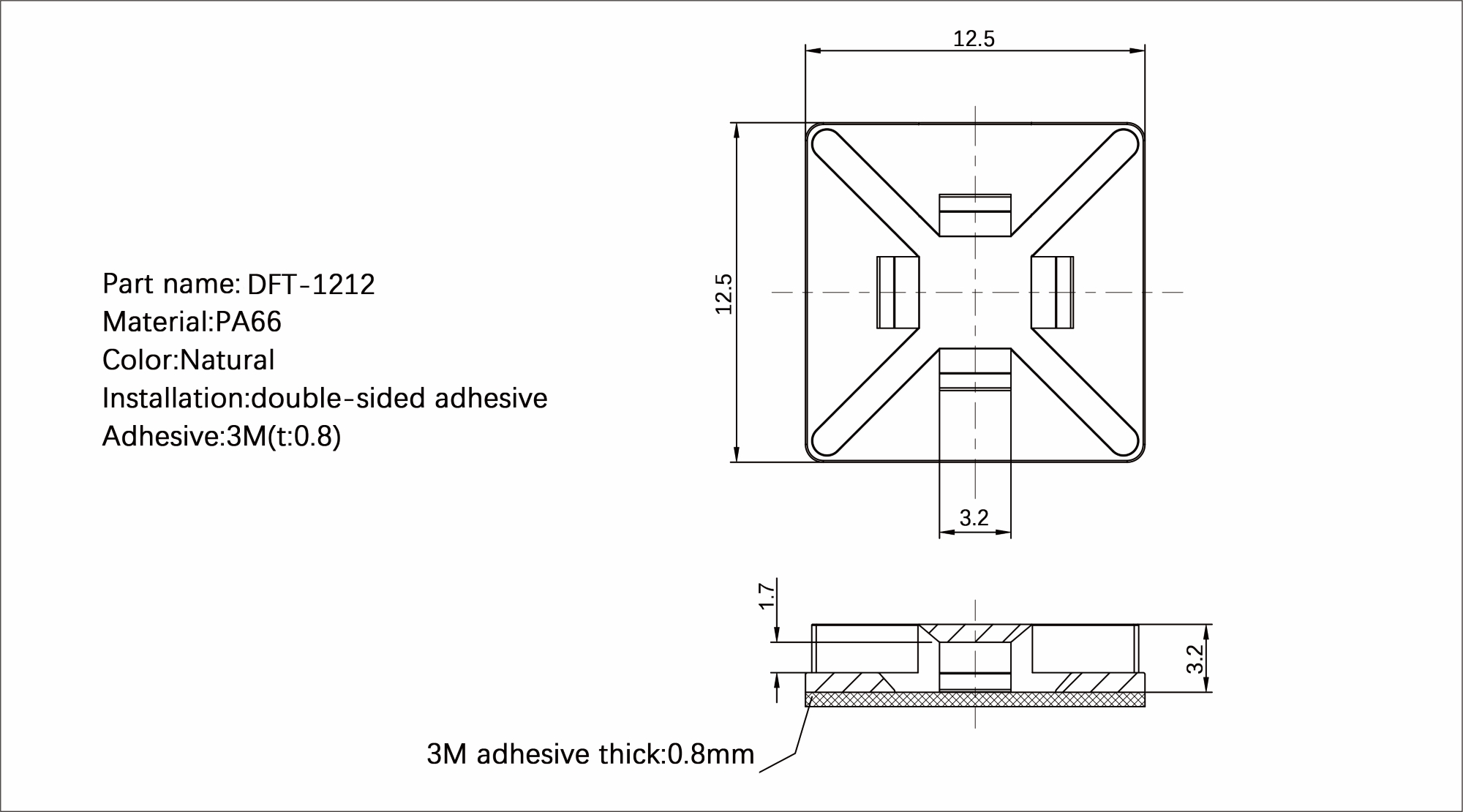 Cable Tie Mount DFT-1212