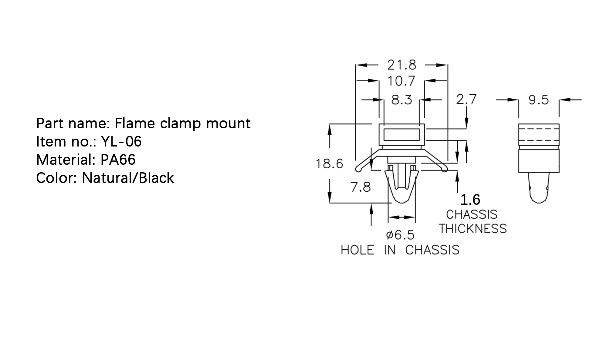 Cable Tie Mount LY-06