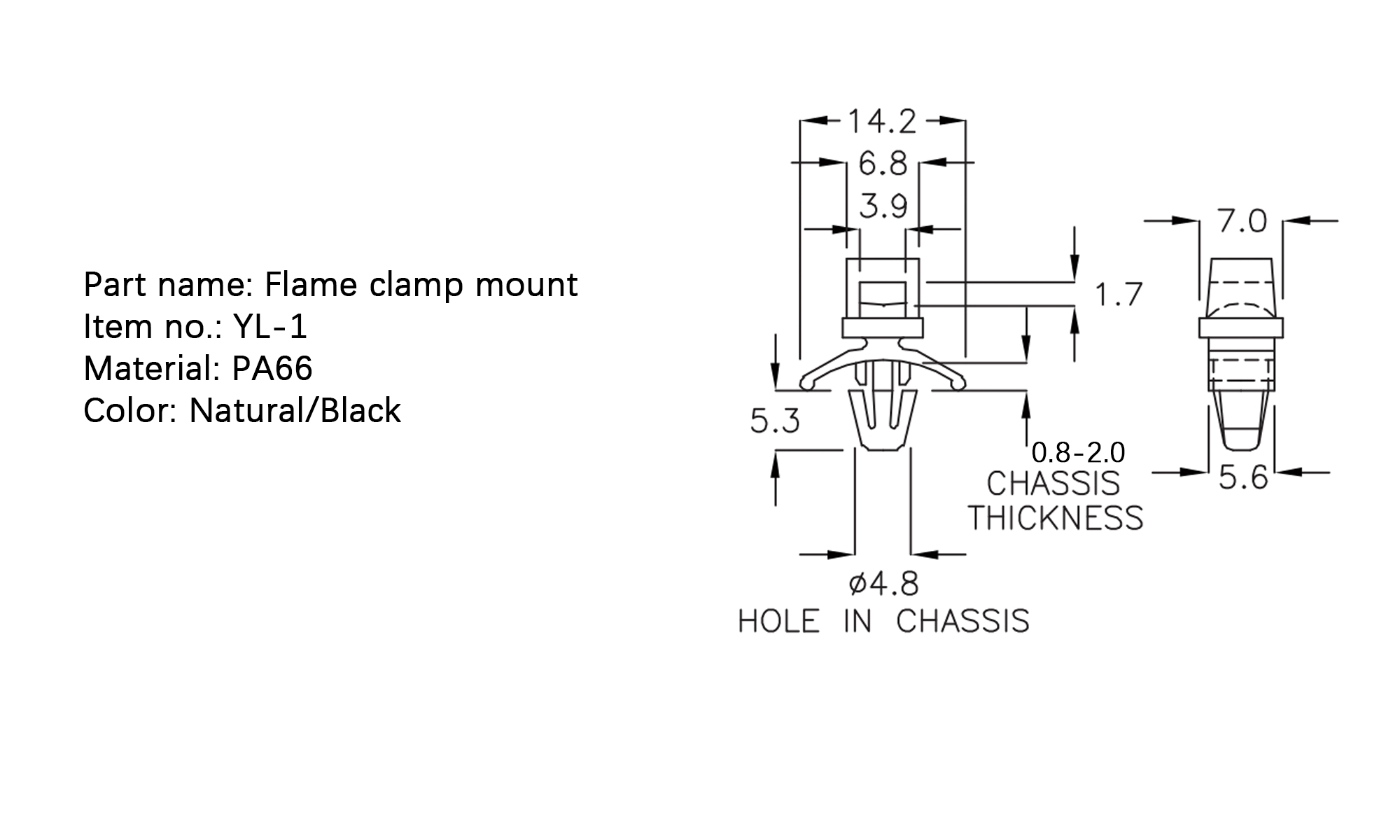 Cable Tie Mount YL-1