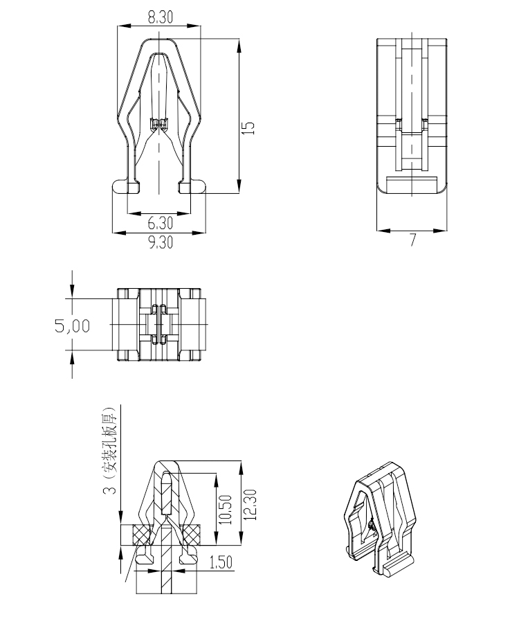 Plastic Garnish Clip KJ-54