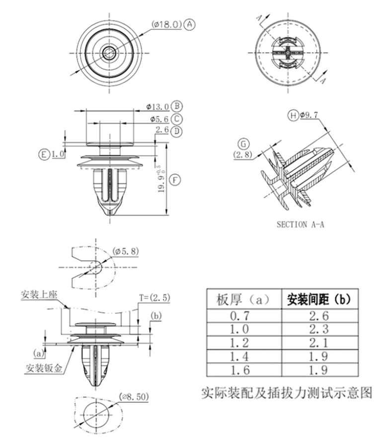 Plastic Trim Clips KJ-63