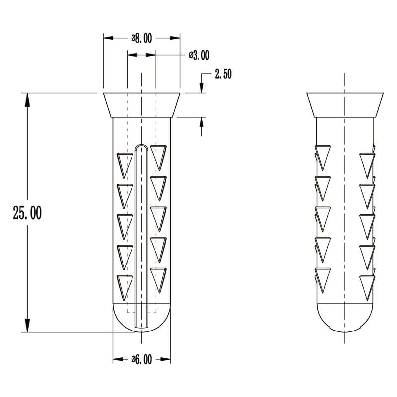 Wall Plug WA-3x25